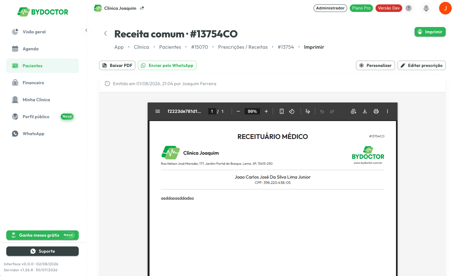 Capa: Novo: assinatura digital ICP-Brasil nos documentos do paciente
