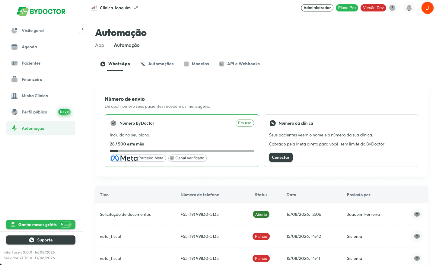 Capa: Novo: um menu de Automação para tudo que a sua clínica envia sozinha