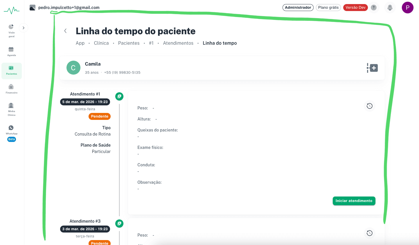 Capa: Nova Timeline do Paciente: histórico completo em uma tela
