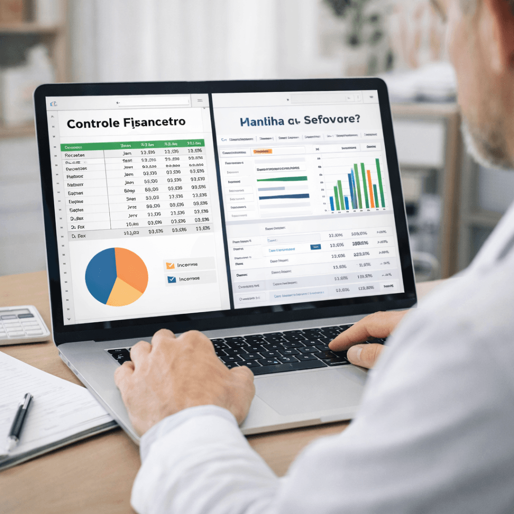 Capa do artigo: Controle Financeiro para Consultório: Planilha ou Software?