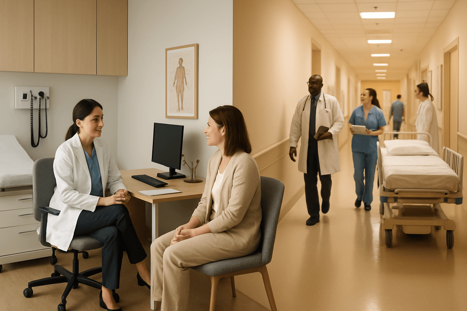 Capa: Gestão de Clínica Médica vs. Hospitalar: Diferenças