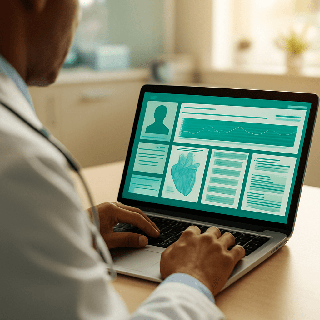 Templates de prontuário eletrônico configurados por especialidade médica em tela de software