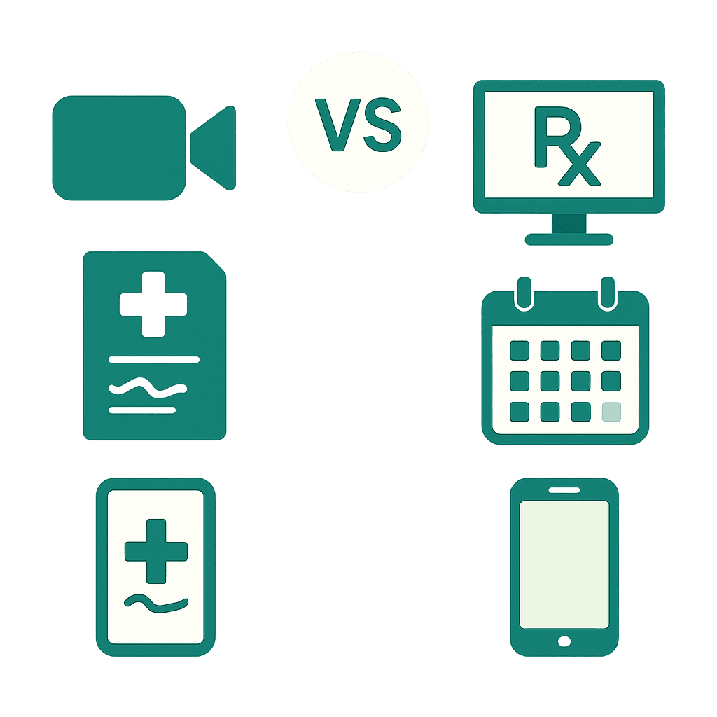 Comparativo visual dos melhores softwares de teleconsulta médica em 2025