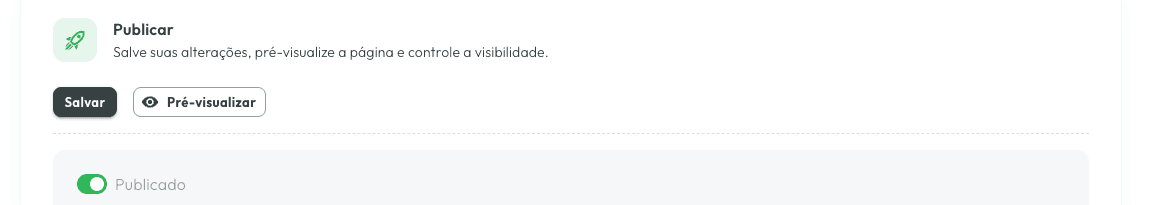 Publique a página e compartilhe o link