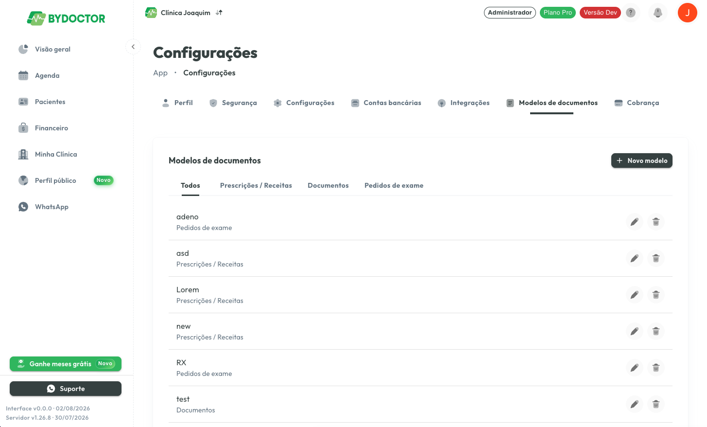 Biblioteca de modelos de documento pronta para usar
