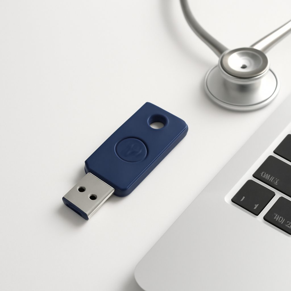 Token USB com certificado digital ICP-Brasil tipo A3 para assinatura de receita médica