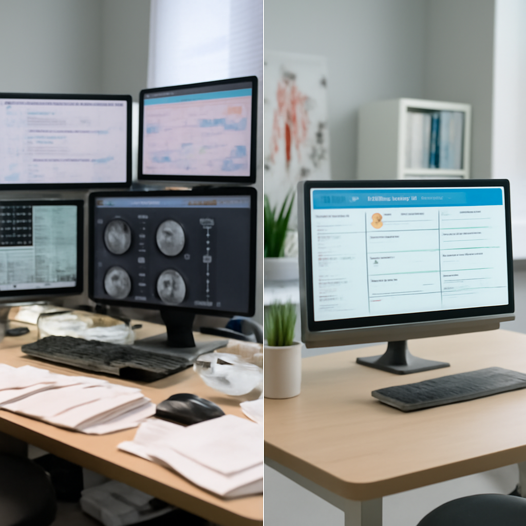 Comparativo entre teleconsulta com software integrado e ferramentas separadas em clínica médica